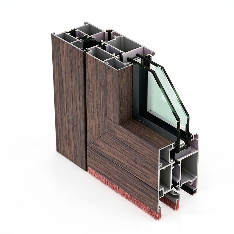 Thermal Break Aluminum Casement Doors Profile